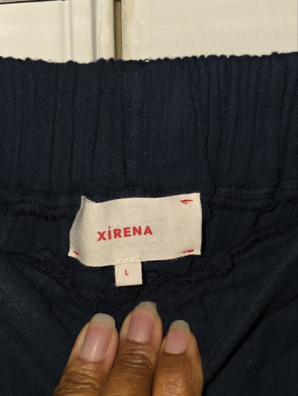 XiRENA Navy Blue Cotton Two-Piece Pant Set Sz L - Picture 5 of 10